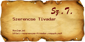 Szerencse Tivadar névjegykártya
